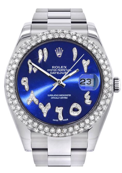 rolex light blue face arabic|light blue dial rolex.